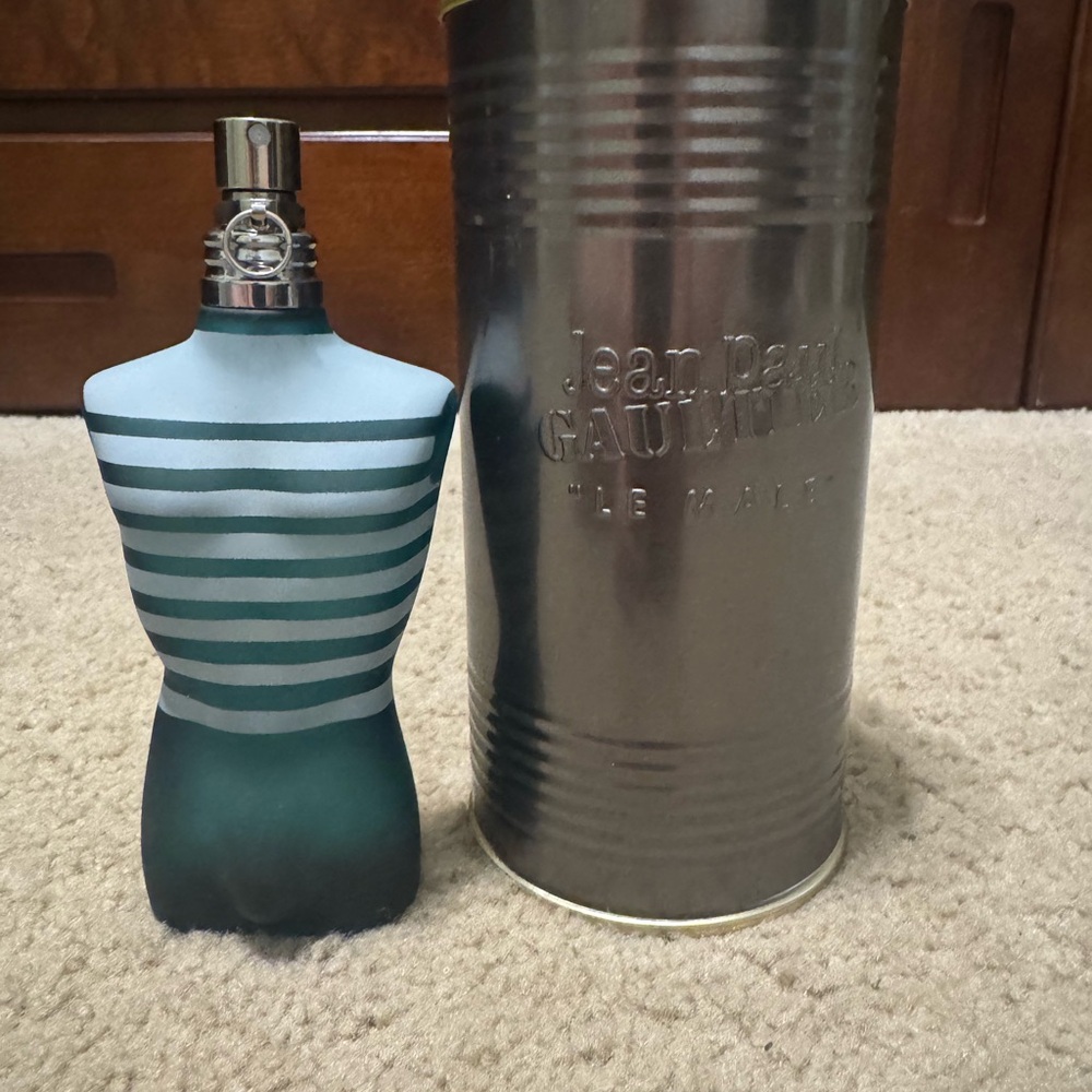 Jean Paul Gaultier Le Male Blue and Silver Bottle
